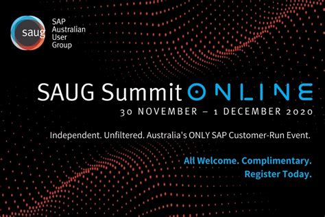 Ten 10 Reasons You Cant Miss The Saug Summit Online 2020 Insidesap