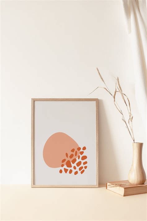 Terracotta Abstract Digital Download Print Boho Wall Art Mid Etsy In