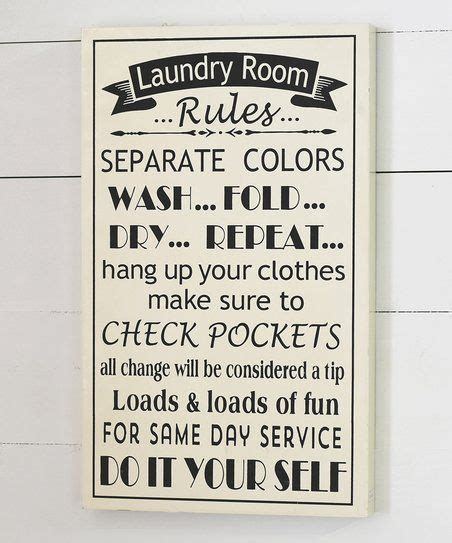 Laundry Room Rules Wall Sign Wall Signs Laundry Room Signs