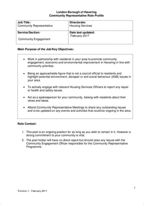 Free 12 Job Profile Samples And Templates In Ms Word Pdf
