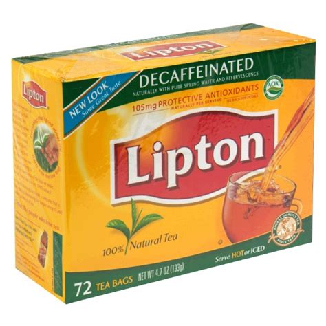 Lipton Tea Bags Decaffeinated 100 Natural