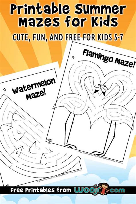 Printable Summer Mazes For Kids Woo Jr Kids Activities