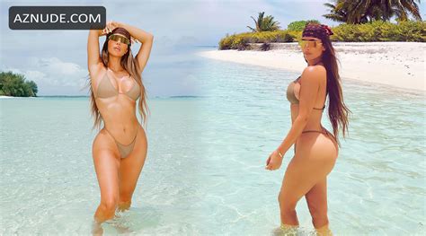 Kim Kardashian Shows Off Her Curves In A Bikini On The