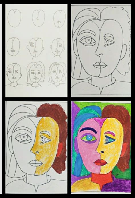 How To Draw A Picasso Face Easy Step By Step For Beginners And Kids