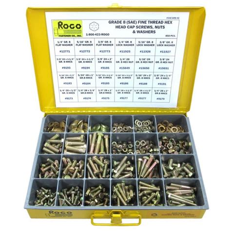Rogo Fastener Co Inc Gr 8 Sae Hh Screws Nuts And Washers