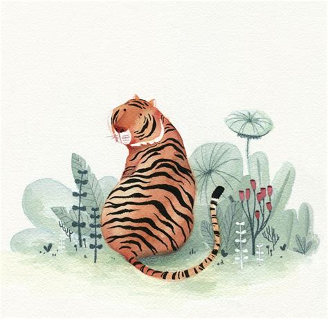 Tigress On Behance Tiger Illustration Watercolor Illustration