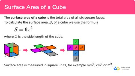 Surface Area Of A Cube Gcse Maths Steps And Examples