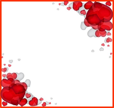 Download Valentine S Day Heart Love Border Frame Png Png Image With