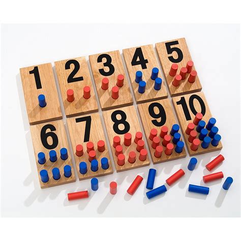 Jeu Mathématique Montessori Number Peg Boards