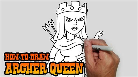 how to draw archer queen clash of clans
