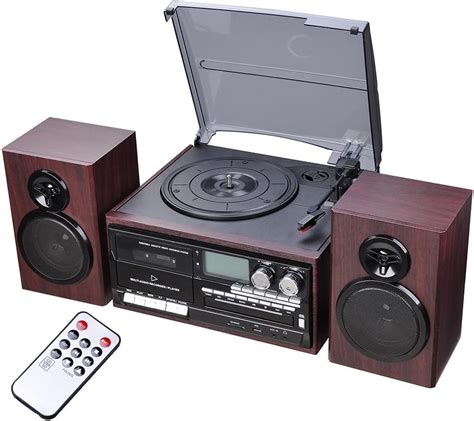Aw Classic Bluetooth Record Player System W 2 Speakers 3