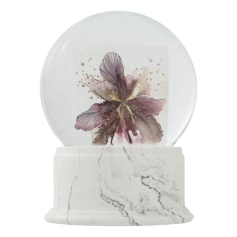 Watercolor Flower Snow Globe Zazzle
