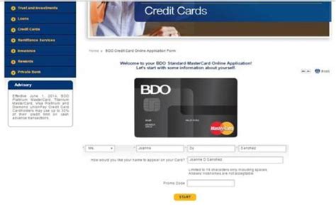 In general, though, you can track your application status on the bank's website using your application number or with your mobile number. BDO Credit Card Application Online