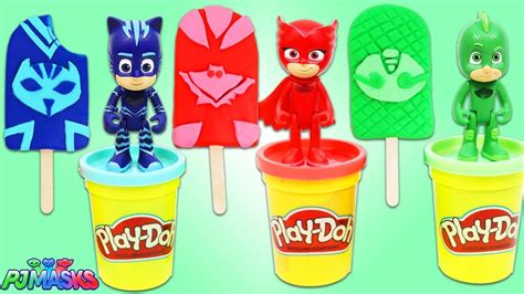 Diy How To Make Pj Masks Play Doh Popsicles Fun And Easy Play Dough