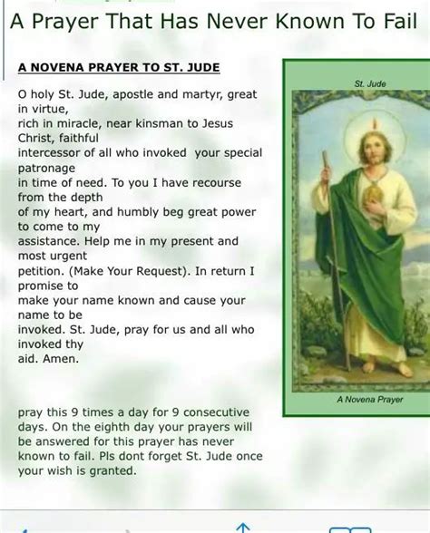 A Novena Prayer To St Jude Churchgistscom