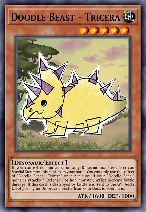 Doodle Beast Tricera Liarfox Yu Gi Oh Card Maker Wiki Fandom