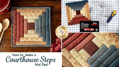 How To Make A Courthouse Steps Hot Pad A Shabby Fabrics Tutorial