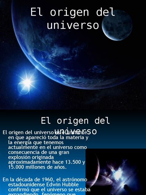 El Origen Del Universoppt Universo Estrellas