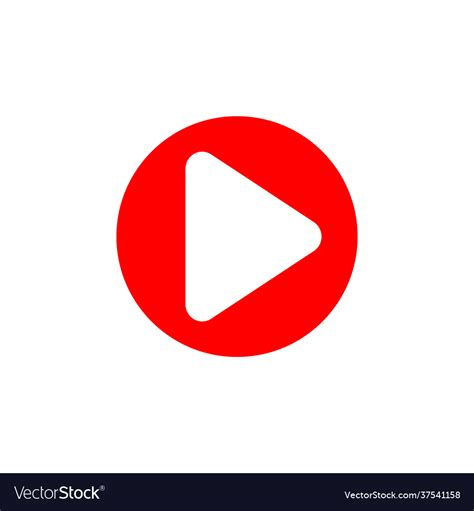 Red Play Button Icon Youtube Icon Play Video Vector Image
