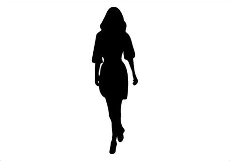 Walking Women Silhouette Graphics Woman Silhouette Silhouette Clip