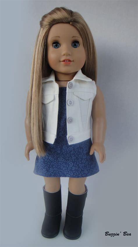 Strapless Midnight Blue Dress And White Vest American Girl Doll