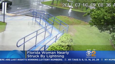 Florida Woman Nearly Struck By Lightning Youtube
