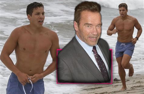 arnold schwarzenegger son joseph baena shows off buff body