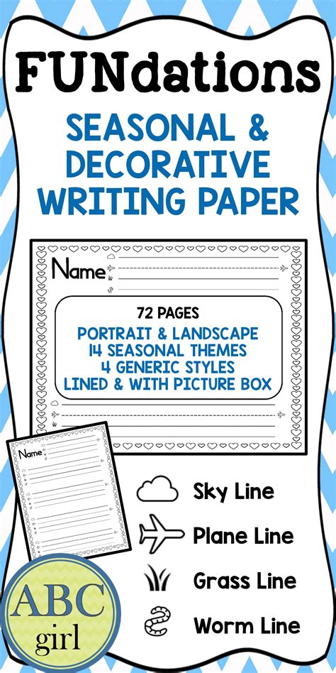 Fun Phonics Seasonal And Decorative Themed Writing Paper For Holiday