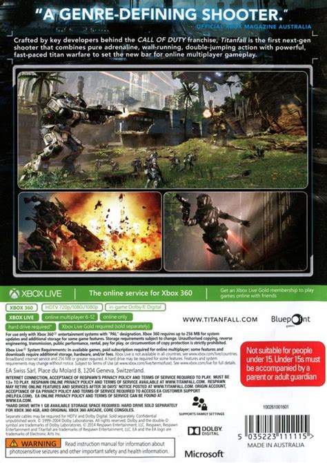 Titanfall 2014 Xbox 360 Box Cover Art Mobygames