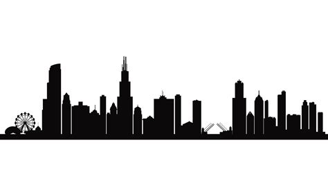 Clipart Chicago Skyline Black And White