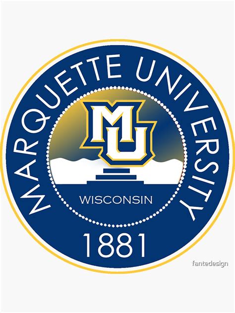Marquette University Sticker For Sale By Fantedesign Redbubble