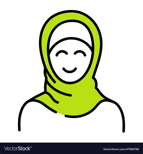 Woman Hijab Royalty Free Vector Image Vectorstock