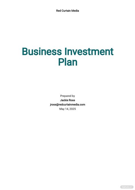 Free Investment Plan Templates 6 Download In Pdf