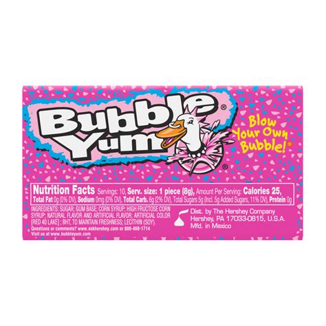 Bubble Yum Original Flavor Bubble Gum 28 Oz 10 Pieces