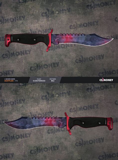 H 003 Fn Bowie Knife Doppler Phase 1 W Bowie Knife Marble Fade