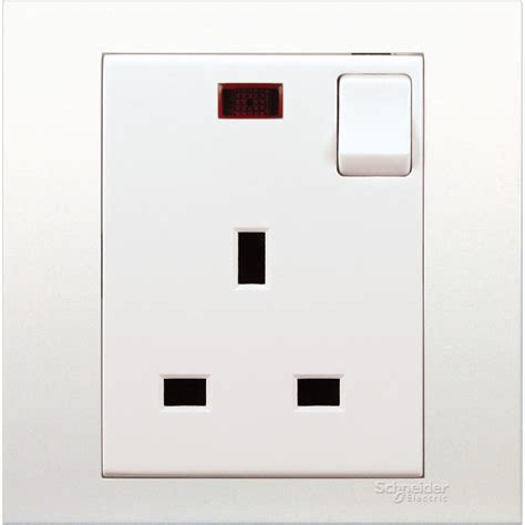 Kb15n 13a 250v 1 Gang Switched Socket With Neon Detopsy Electrical Shop