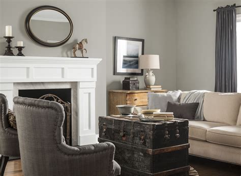 The living room is often the center of a home, but if your space could use some extra square footage, there are plenty of ways to make a small living room feel larger. Color - Pewter Grey 50YY 47/053, Glidden. Painted the breakfast area of our kitchen in this c ...