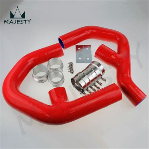 RED SILICONE INTERCOOLER HOSE Fittings For VW GOLF MK5 MKV GTI 2 0 FSi
