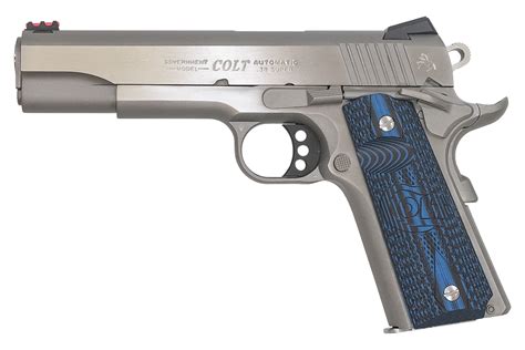 Colt 1911 Competition Stainless 38 Super Semi Auto Pistol With Black