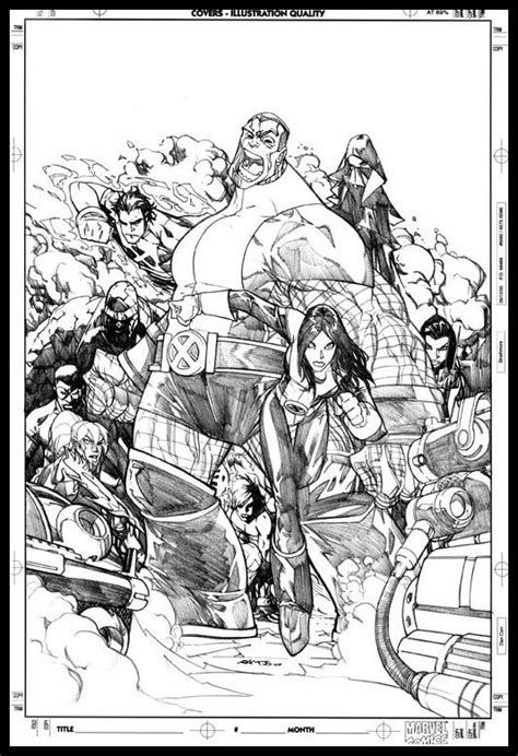 X Men 202 Cover Pencils By Humberto Ramos Awesome Colossus Comics