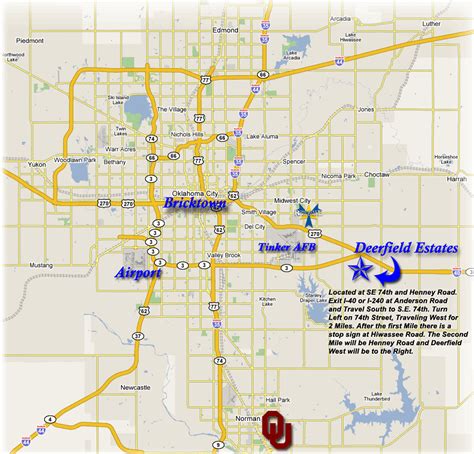 Oklahoma City Map Tourist Attractions