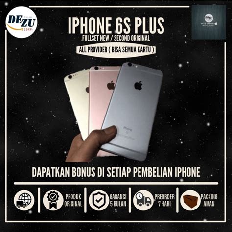 jual iphone 6s plus fullset new and second mulus 100 original garansi 5 bulan indonesia shopee