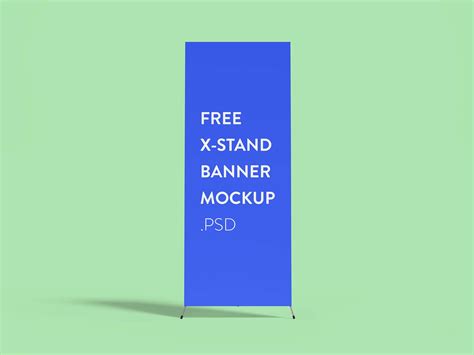 Free Front X Stand Banner Mockup Psd