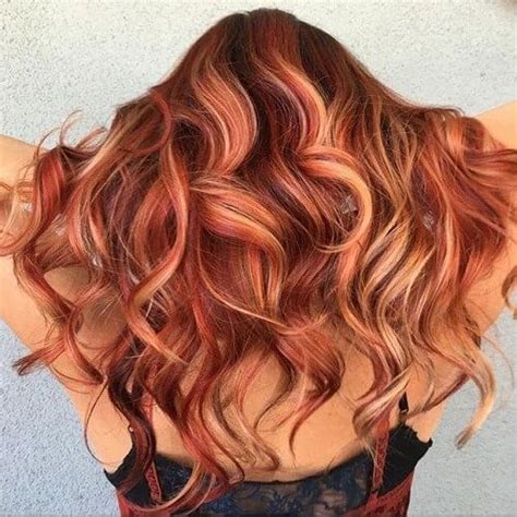 Curly Red Hair With Highlights Copper Hair Color Hair Color And Cut