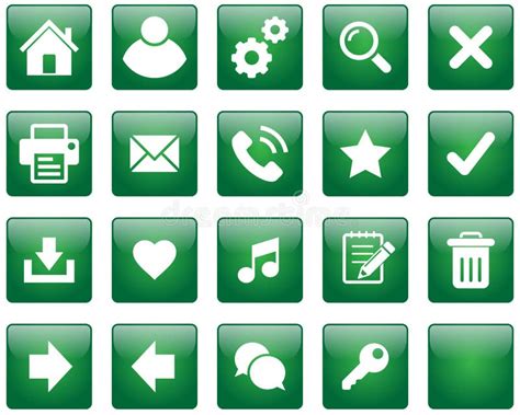 Web Buttons Icons Stock Vector Illustration Of Glossy 158752295