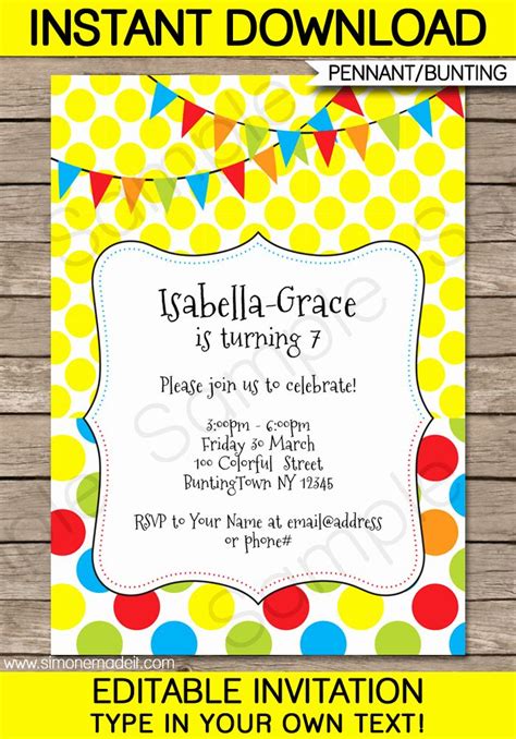 Editable Birthday Invitations Templates Free Printable Free Printable