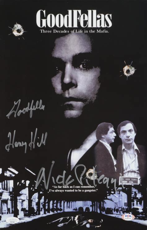 Henry Hill And Nicholas Pileggi Signed Goodfellas 11x17 Poster