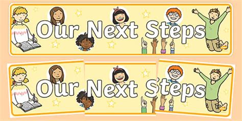 Free Our Next Steps Display Banner Teacher Made
