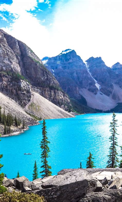 Download 1280x2120 Wallpaper Moraine Lake Banff National Park Lake