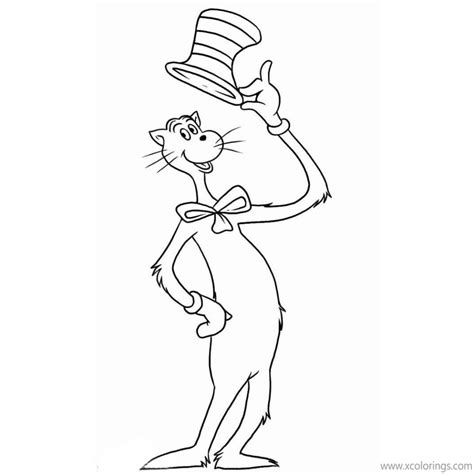 Cat In The Hat Coloring Pages Dr Seuss Hat